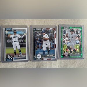 2026 Topps Series 1 - 3 numbered cards /50 /76 /99 - Caminero, Muncy, Rice